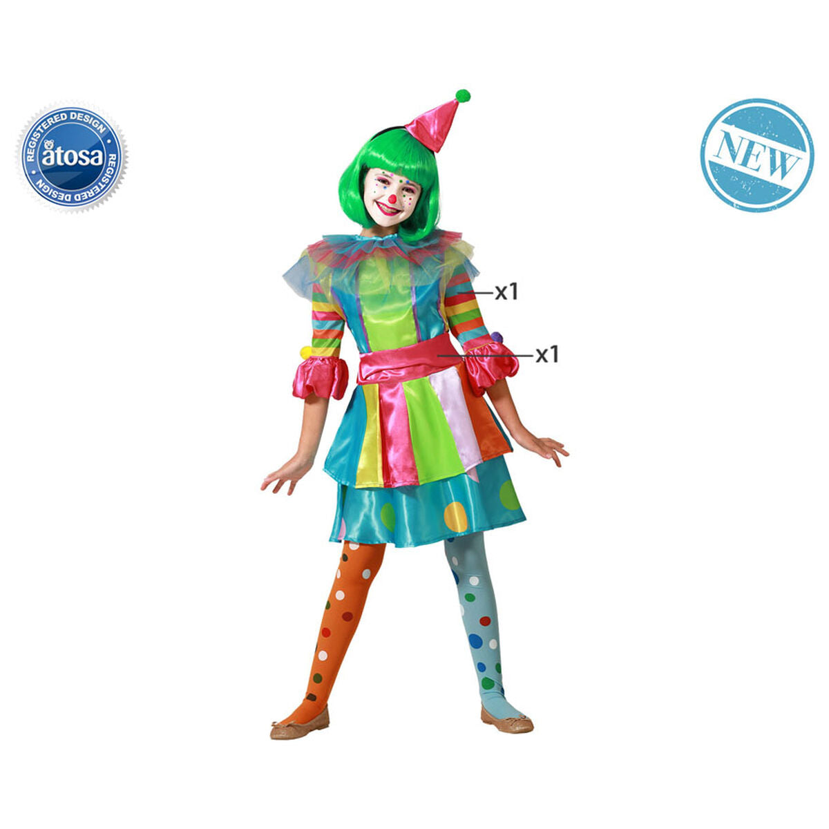Costum Deghizare pentru Copii Femeie Clovn - Jucarii si jocuri, Costume și accesorii