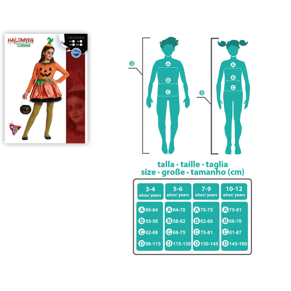 Costum Deghizare pentru Copii 7-9 Ani Dovleac - Jucarii si jocuri, Costume și accesorii