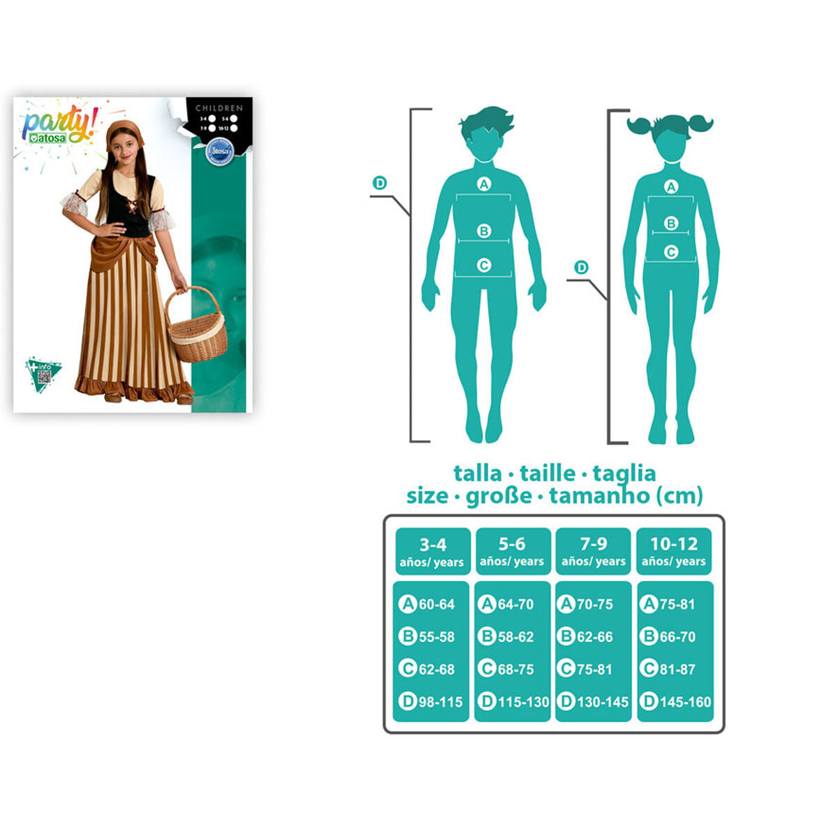 Costum Deghizare pentru Copii Chelneriță 5-6 Ani - Jucarii si jocuri, Costume și accesorii