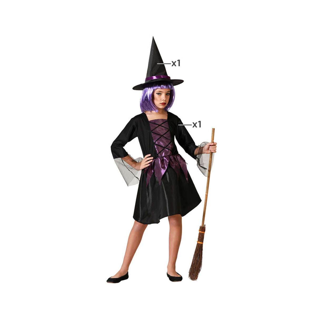 Costum Deghizare pentru Copii Mov Vrăjitoare Halloween - Jucarii si jocuri, Costume și accesorii