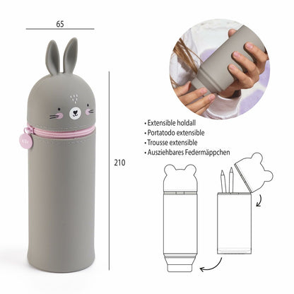 Penar Școlar Cilindric Apli My Little Pets Gri Iepure - Birou și papetărie, Material școlar și educațional