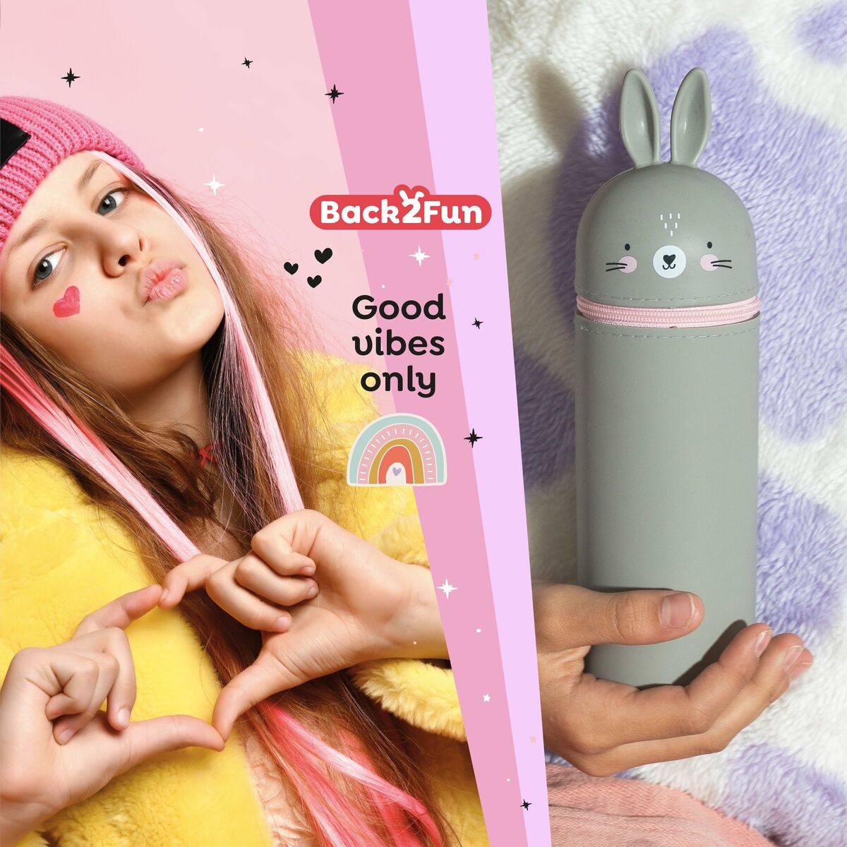 Penar Școlar Cilindric Apli My Little Pets Gri Iepure - Birou și papetărie, Material școlar și educațional