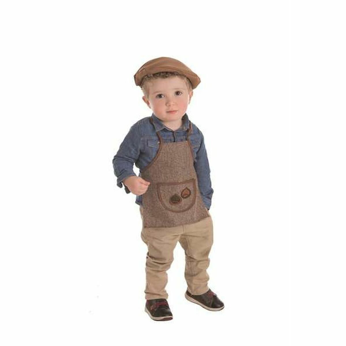 Costum Deghizare pentru Copii 2932 Băiat care culege castane 1-2 ani Maro - Jucarii si jocuri, Costume și accesorii