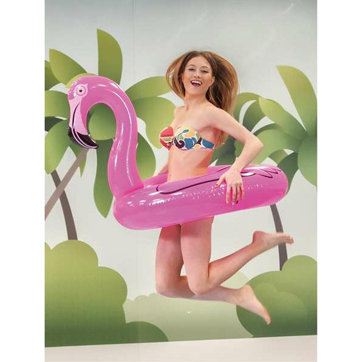 Flotor gonflabil Flamingo roz 95 cm - Jucarii si jocuri, În aer liber și sport