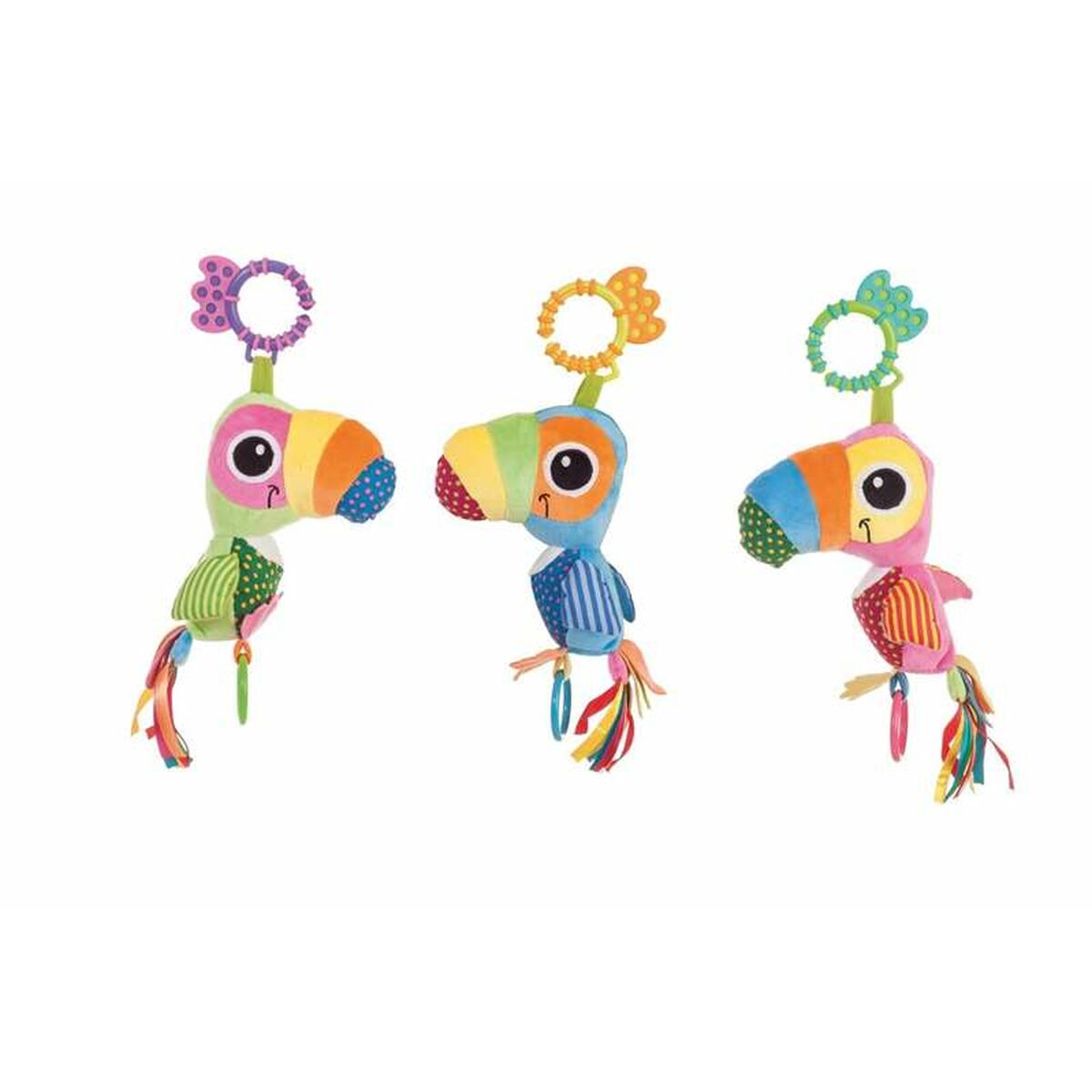 Zornăitoare Multicolor Papagal 25cm - Bebelus, Jucăriile copilăriei timpurii