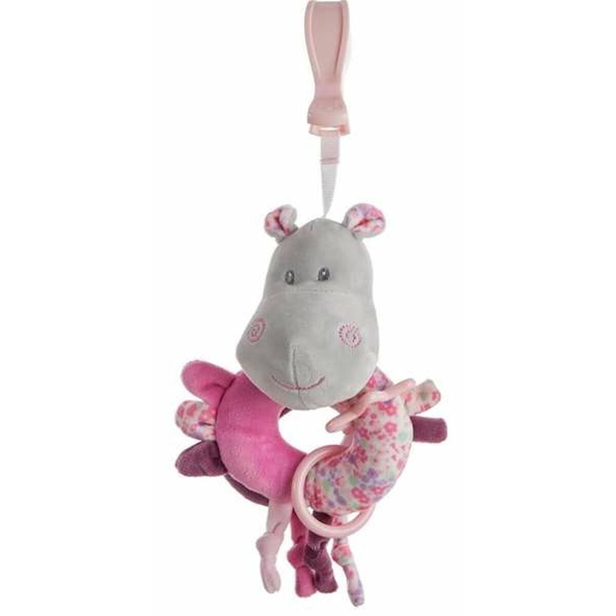 Zornăitoare Activity Hipopotam Roz 20cm - Bebelus, Jucăriile copilăriei timpurii