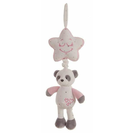 Zornăitoare cu Sunet Baby Panda 35 cm Stea Roz - Bebelus, Jucăriile copilăriei timpurii