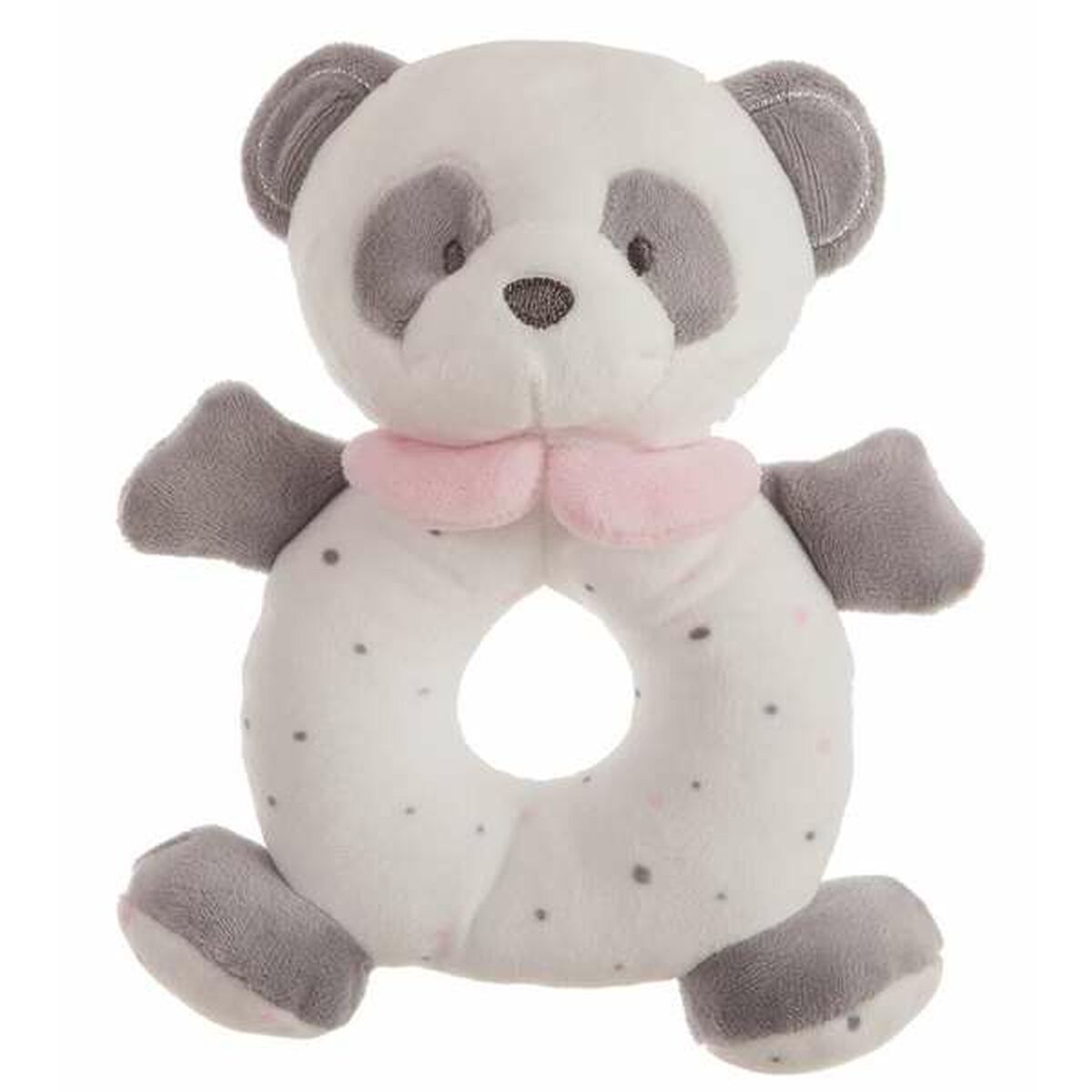 Jucărie din Pluș cu Zornăitoare Urs Panda Roz 20 cm - Jucarii si jocuri, Jucării de pluș