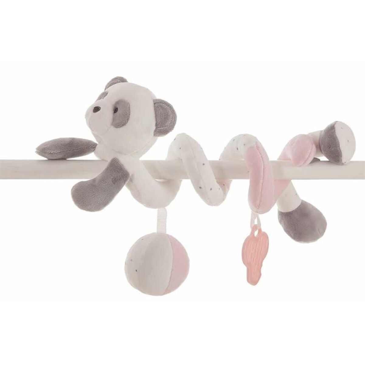 Spirală de Activități Urs Panda Roz 25 cm - Jucarii si jocuri, Jucării de pluș
