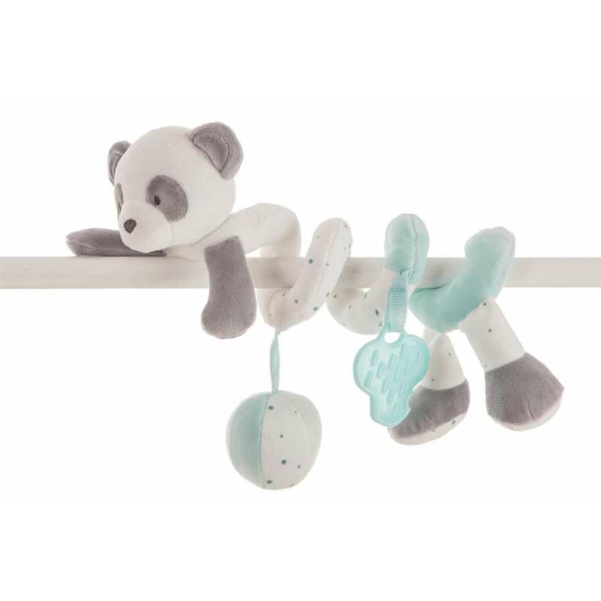 Spirală de Activități Urs Panda Turquoise 25cm - Jucarii si jocuri, Jucării de pluș