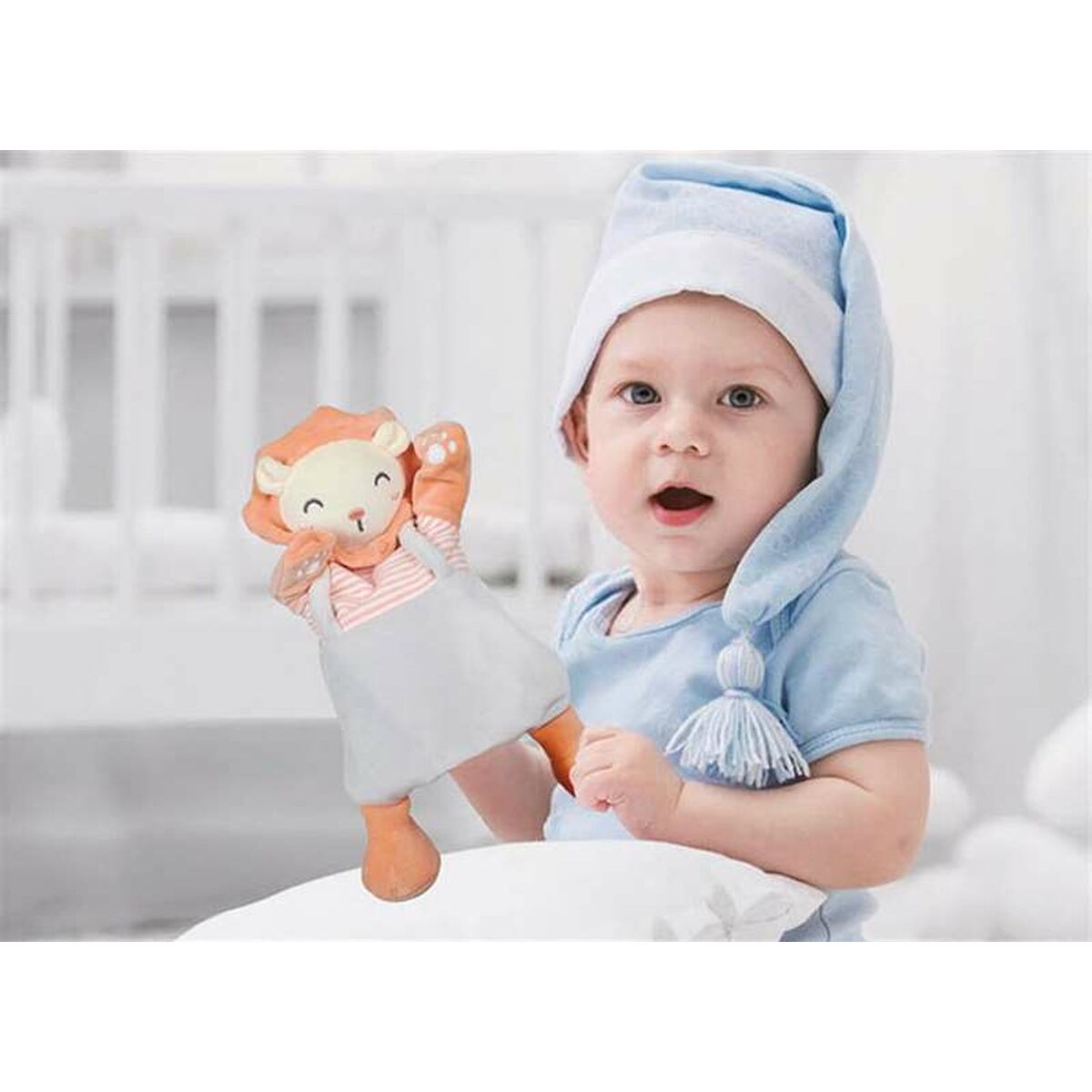 Marionetă de Pluș Teether Zornăitoare Leu 35 cm - Jucarii si jocuri, Jucării de pluș