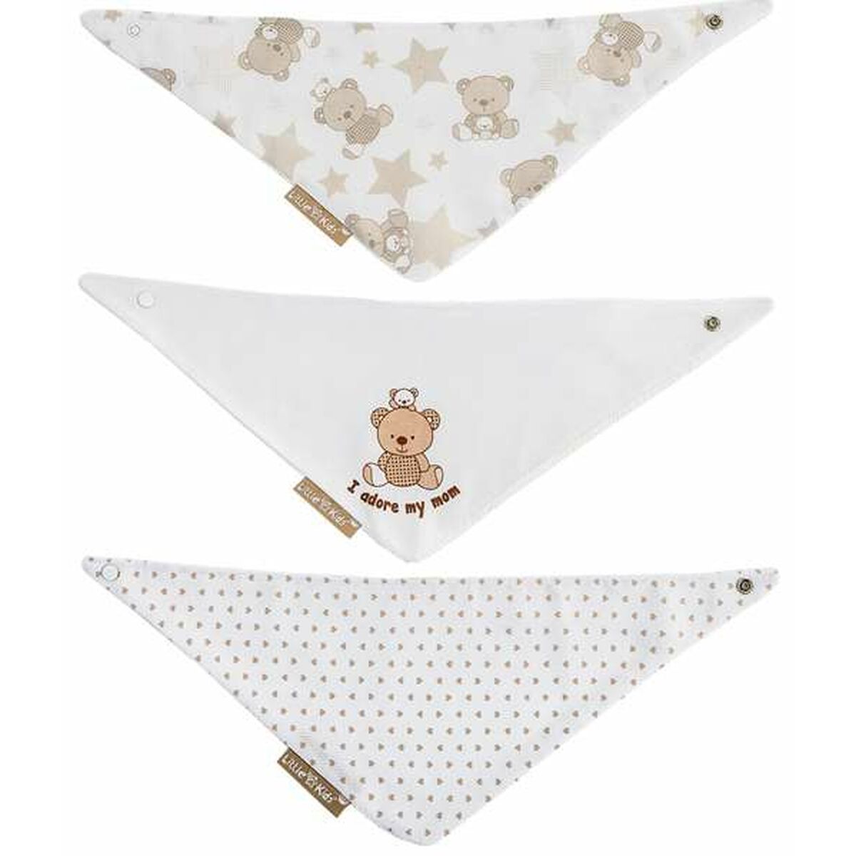 Set de Bavețele Bear 42 x 16 cm 3 Piese - Bebelus, Alăptarea și hrănirea