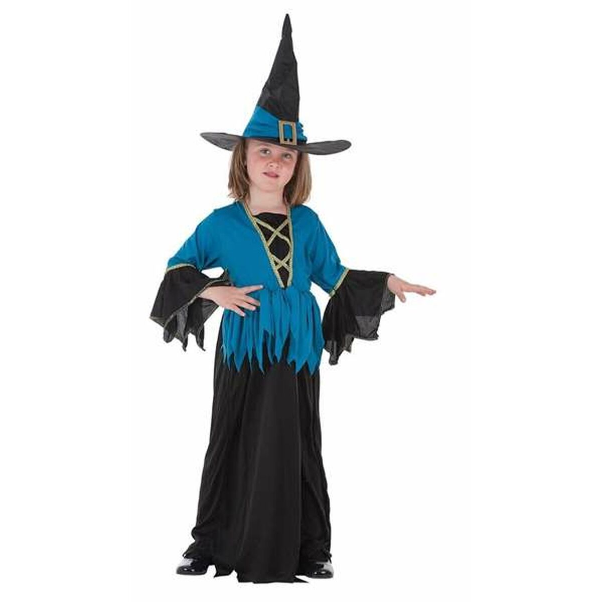 Costum Deghizare pentru Copii Albastru Vrăjitoare 7-9 Ani (2 Piese) - Jucarii si jocuri, Costume și accesorii