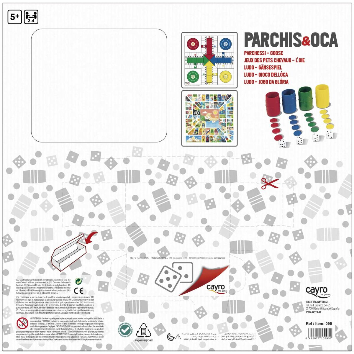 Tablă de Parchís și Oca Cayro Multicolor 250 g - Jucarii si jocuri, Jocuri și accesorii