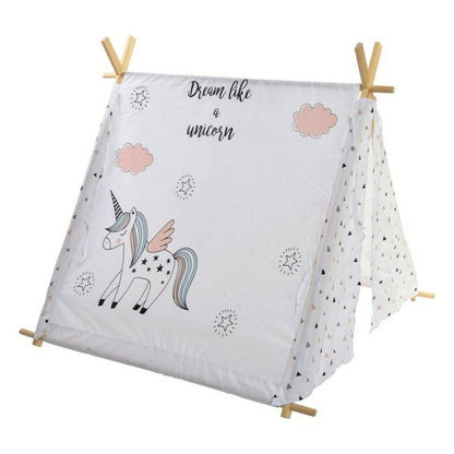 Cort DKD Home Decor Bumbac Lemn Unicorn (110 x 110 x 106 cm) - Jucarii si jocuri, În aer liber și sport