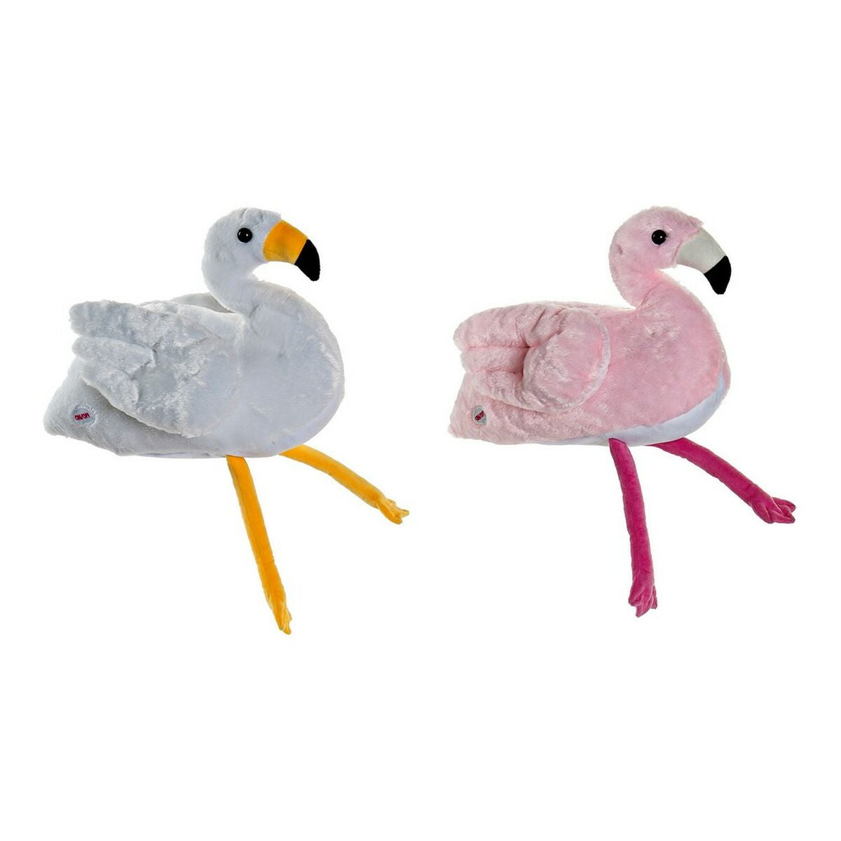 Jucărie de Pluș DKD Home Decor Alb Roz Infantil Flamingo roz 34 x 25 x 27 cm (2 Unități) - Jucarii si jocuri, Jucării de pluș