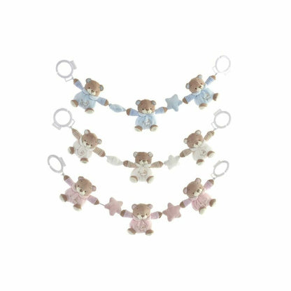 Jucărie de Pluș DKD Home Decor Alb Albastru celest Roz deschis Metal Infantil Urs 30 x 40 cm 68 x 6 x 9 cm (3 Piese) - Jucarii si jocuri, Jucării de pluș