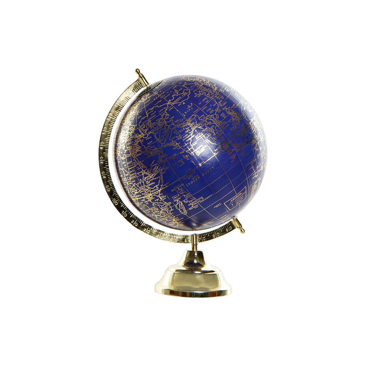 Glob Pământesc DKD Home Decor Albastru Auriu* Metal 27 x 25 x 36 cm - Birou și papetărie, Material școlar și educațional