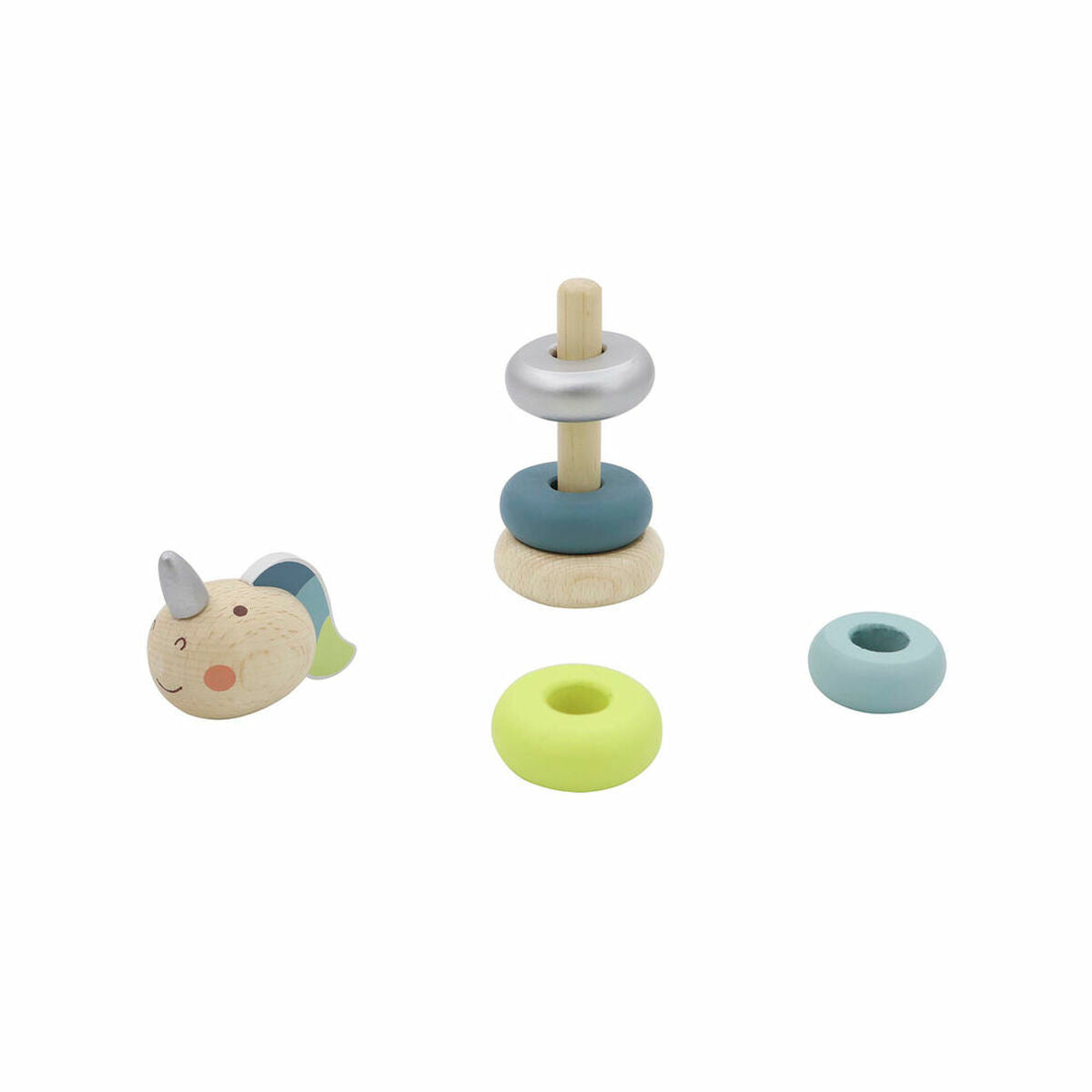 Unicorn DKD Home Decor Lemn (6 x 6 x 13.5 cm) (2 pcs) - Jucarii si jocuri, Păpuși și figurine