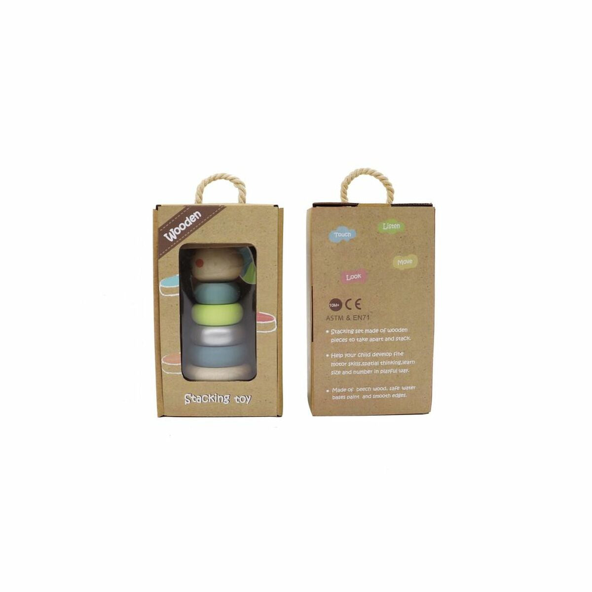 Unicorn DKD Home Decor Lemn (6 x 6 x 13.5 cm) (2 pcs) - Jucarii si jocuri