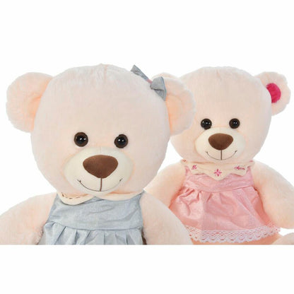 Urs de Pluș DKD Home Decor Bej Roz Verde Infantil 20 x 20 x 50 cm Urs (2 Unități) - Jucarii si jocuri, Jucării de pluș