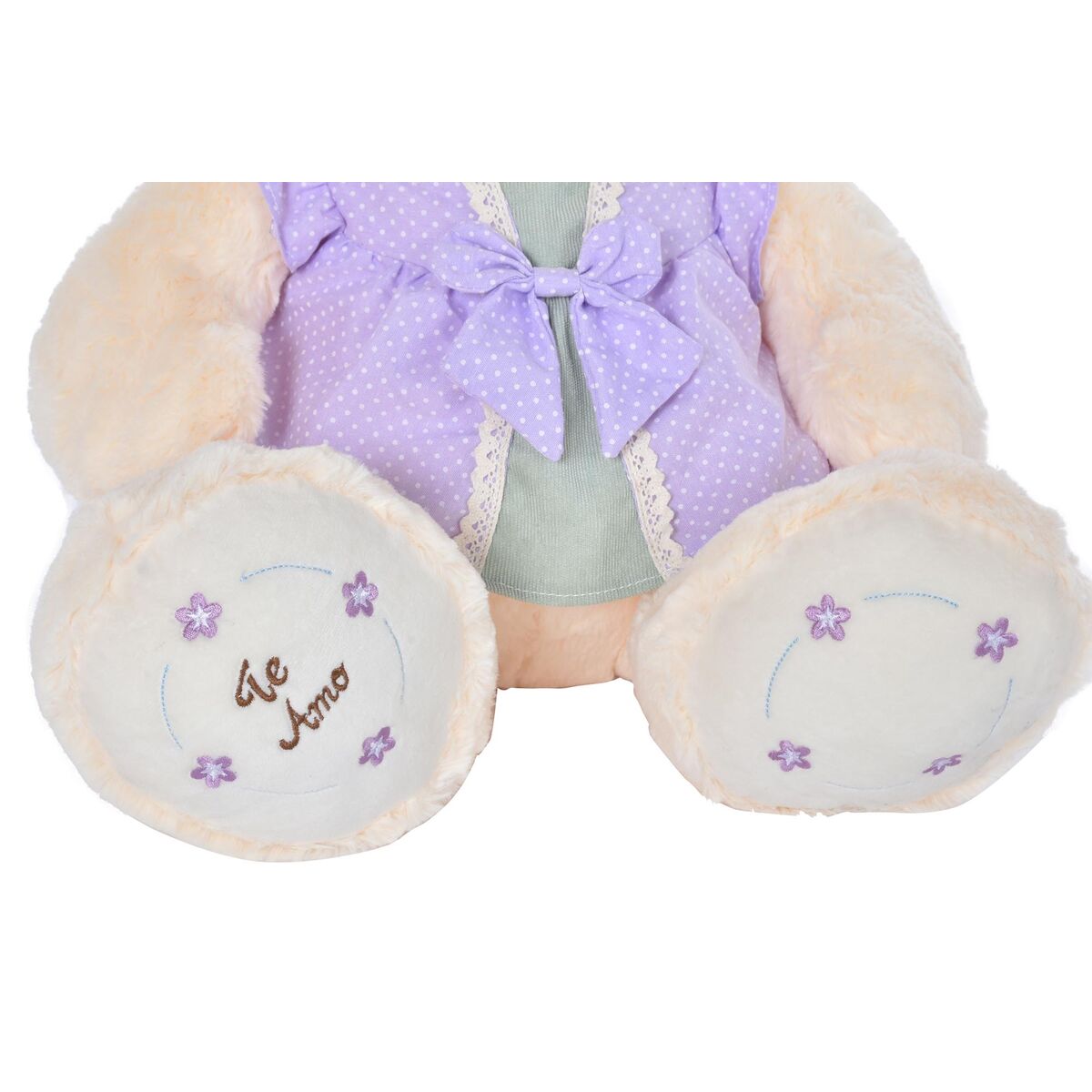 Urs de Pluș DKD Home Decor Rochie 42 x 20 x 50 cm Bej Roz Liliachiu Infantil Urs (2 Unități) - Jucarii si jocuri, Jucării de pluș