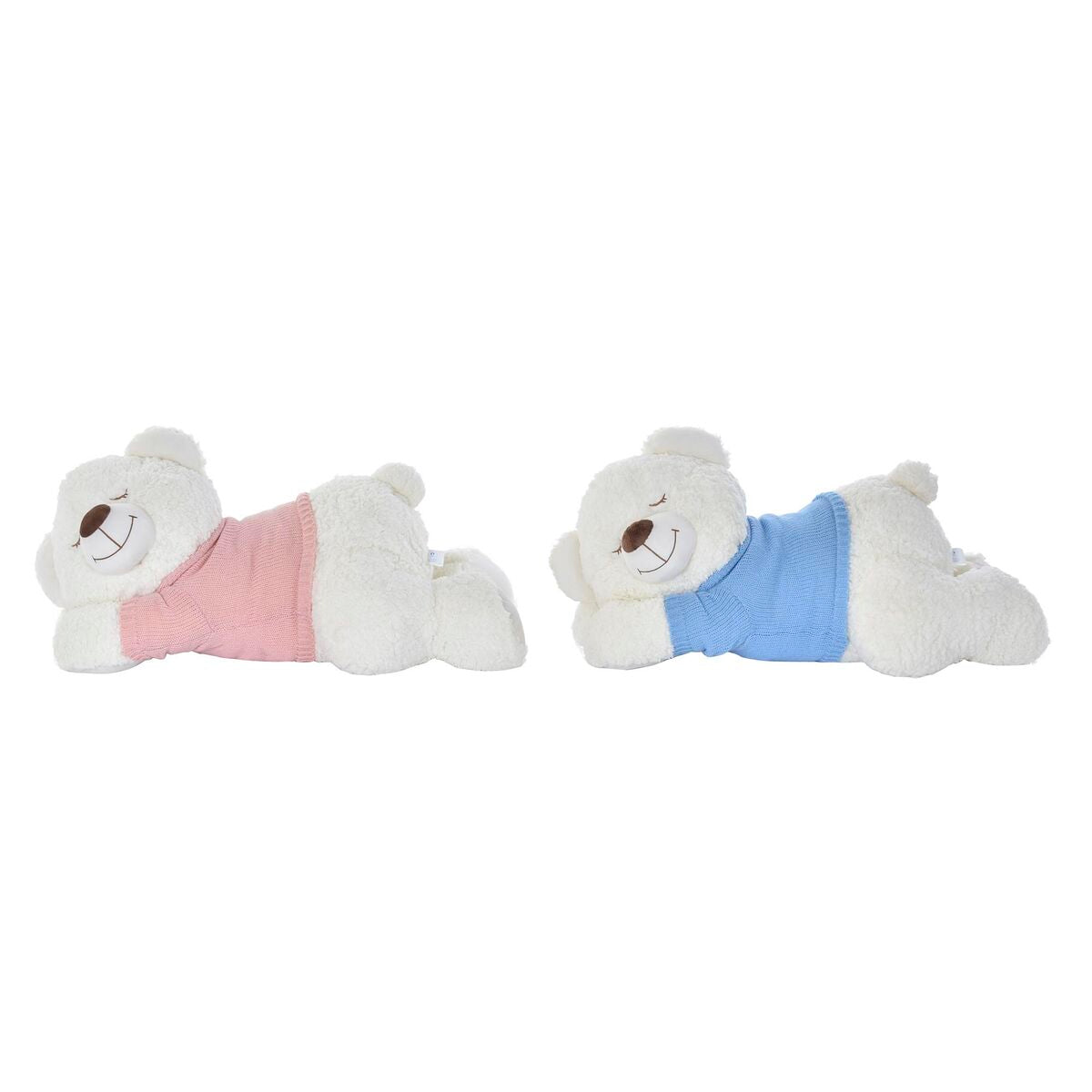 Urs de Pluș DKD Home Decor 70 x 30 x 30 cm Albastru Roz Alb Infantil (2 Unități) - Jucarii si jocuri, Jucării de pluș