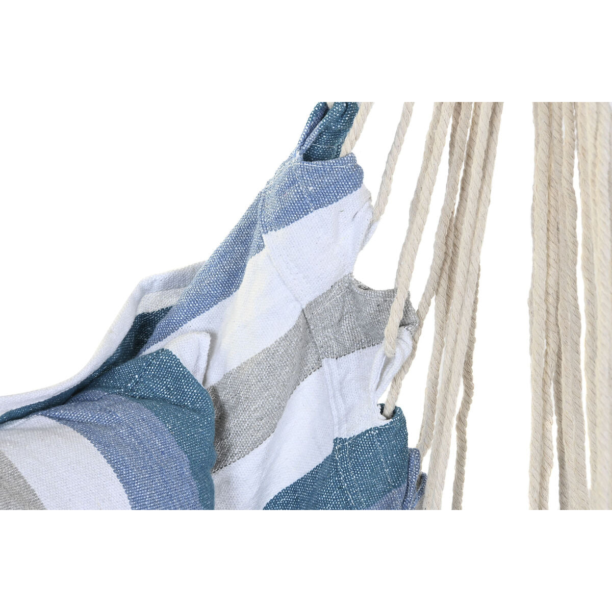 Hamac DKD Home Decor Dungi Albastru Alb (100 x 60 x 135 cm) - Curte, Mobilier de grădină și accesorii