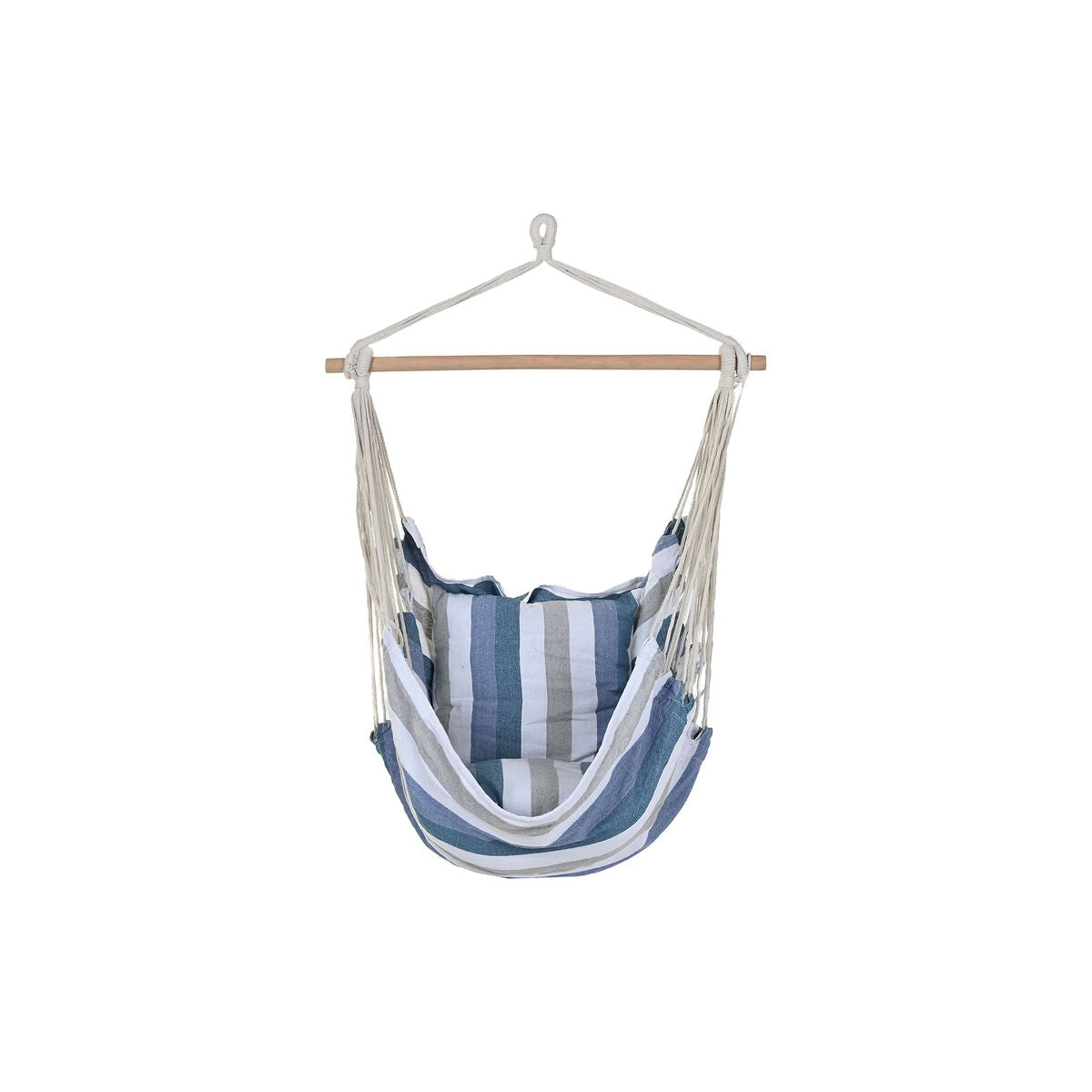 Hamac DKD Home Decor Dungi Albastru Alb (100 x 60 x 135 cm) - Curte, Mobilier de grădină și accesorii