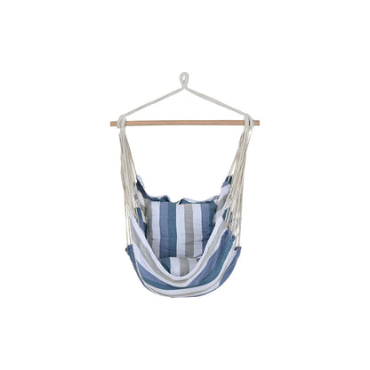 Hamac DKD Home Decor Dungi Albastru Alb (100 x 60 x 135 cm) - Curte, Mobilier de grădină și accesorii