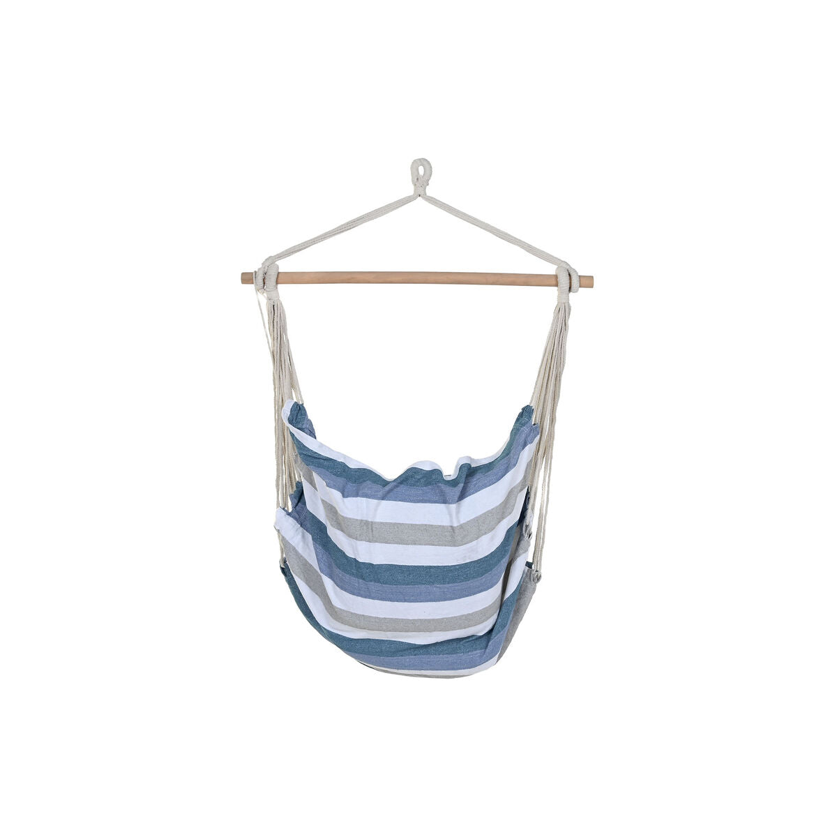 Hamac DKD Home Decor Dungi Albastru Alb (100 x 60 x 135 cm) - Curte, Mobilier de grădină și accesorii