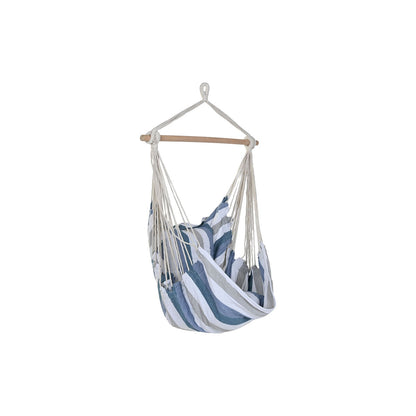 Hamac DKD Home Decor Dungi Albastru Alb (100 x 60 x 135 cm) - Curte, Mobilier de grădină și accesorii
