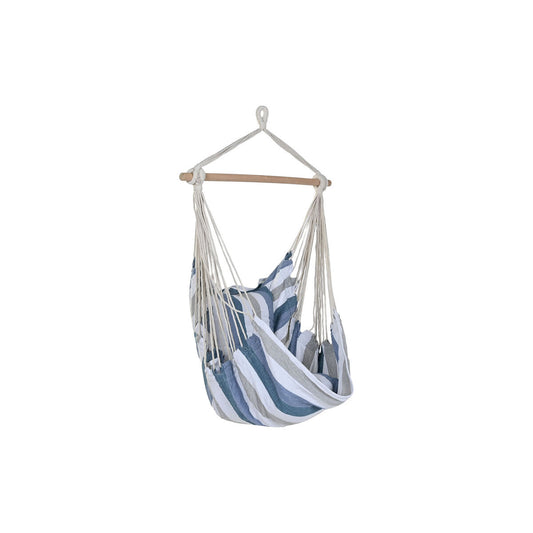 Hamac DKD Home Decor Dungi Albastru Alb (100 x 60 x 135 cm) - Curte, Mobilier de grădină și accesorii