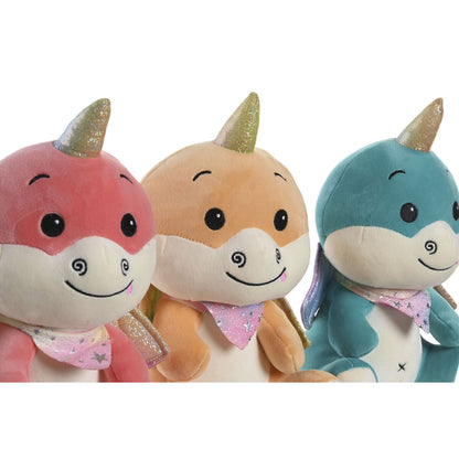 Jucărie de Pluș DKD Home Decor Galben Portocaliu Mentă Poliester Infantil 19 x 20 x 28 cm (3 Unități) - Jucarii si jocuri, Jucării de pluș