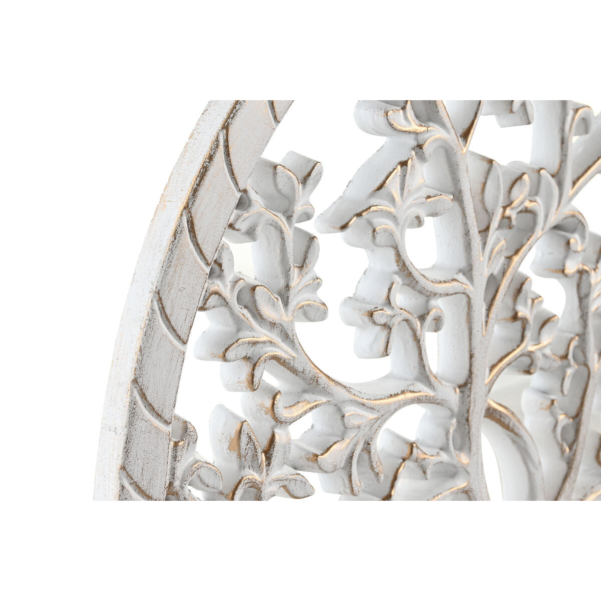 Decorațiune de Perete DKD Home Decor Alb Auriu* Argintiu 40 x 1,5 x 40 cm - Acasă și bucătărie, Decorațiune interioară