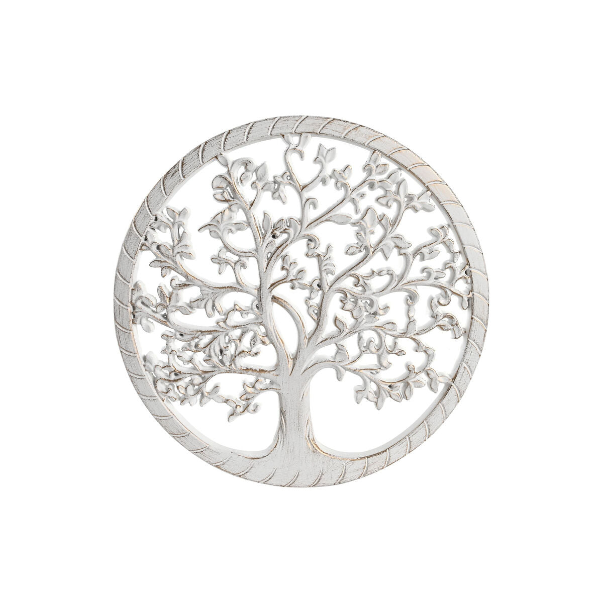 Decorațiune de Perete DKD Home Decor Alb Auriu* Argintiu 40 x 1,5 x 40 cm - Acasă și bucătărie, Decorațiune interioară