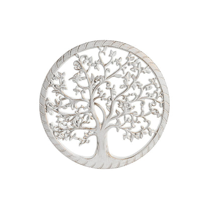 Decorațiune de Perete DKD Home Decor Alb Auriu* Argintiu 40 x 1,5 x 40 cm - Acasă și bucătărie, Decorațiune interioară