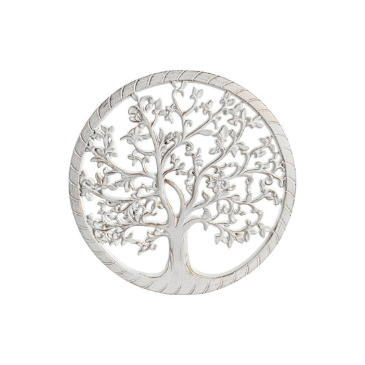 Decorațiune de Perete DKD Home Decor Alb Auriu* Argintiu 40 x 1,5 x 40 cm - Acasă și bucătărie, Decorațiune interioară