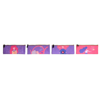 Carcasă DKD Home Decor Roz Liliachiu 23 x 1 x 9 cm (4 Unități) - Birou și papetărie, Material școlar și educațional