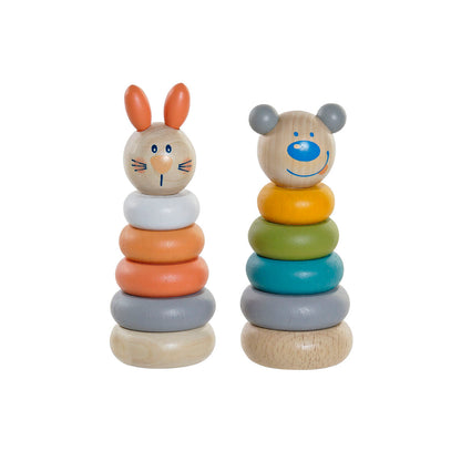 Joc Educativ Home ESPRIT 5,5 x 5,5 x 14 cm animale (2 Unități) - Jucarii si jocuri, Jocuri și accesorii