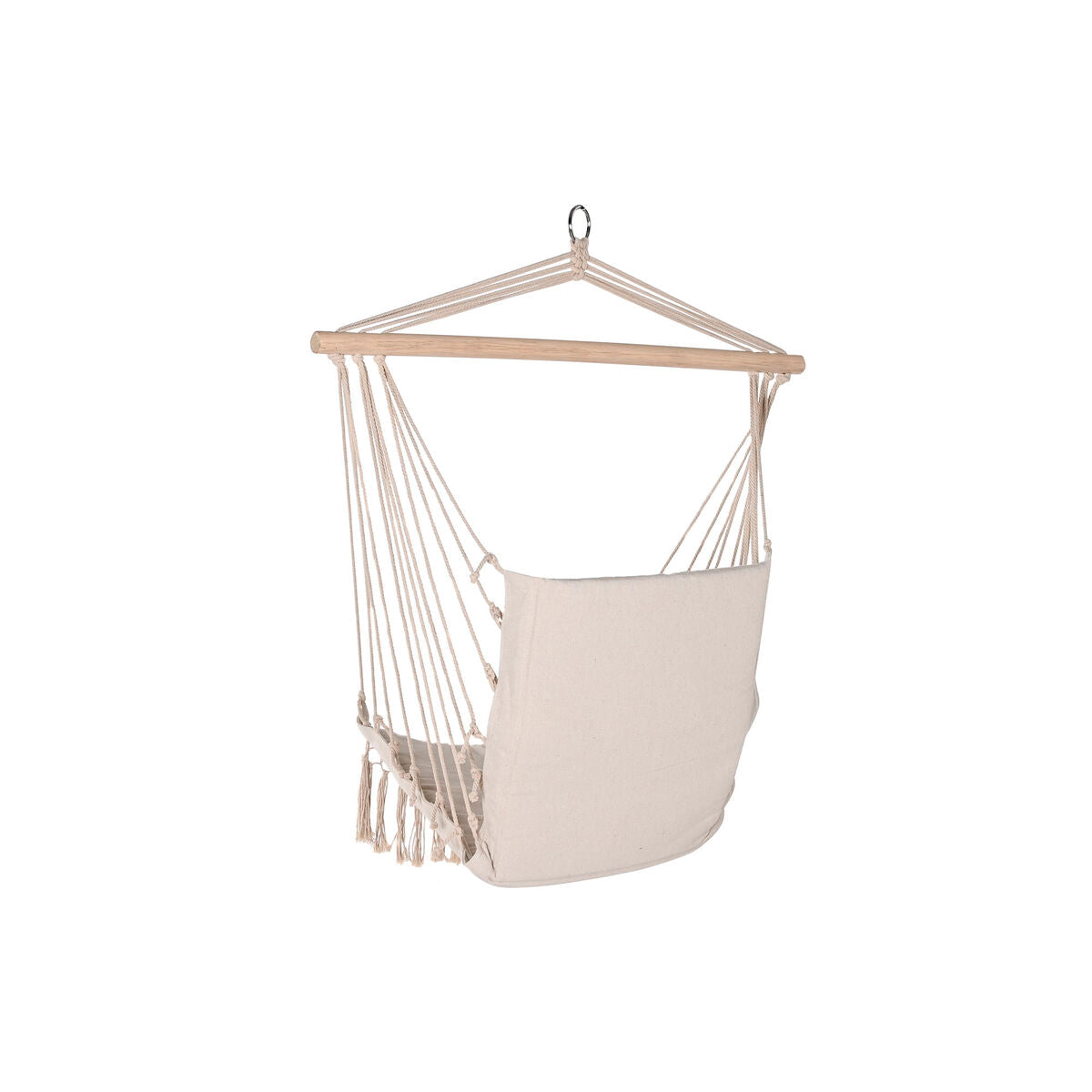 Zahradní židle Home ESPRIT Alb Natural Bumbac Lemn 90 x 50 x 130 cm - Curte, Mobilier de grădină și accesorii
