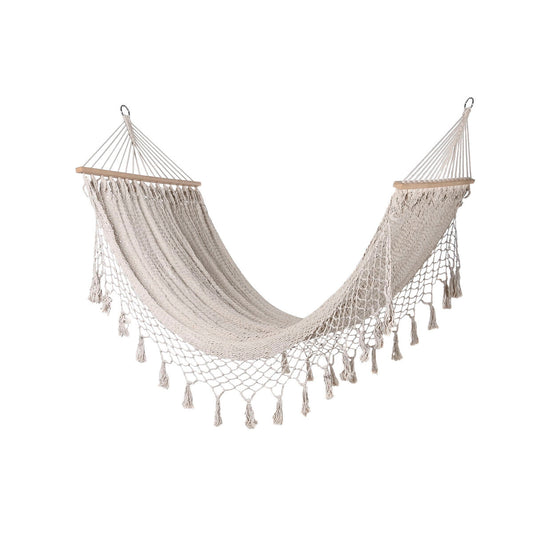 Hamac Suspendat Home ESPRIT Alb 100 x 200 x 5 cm - Curte, Mobilier de grădină și accesorii