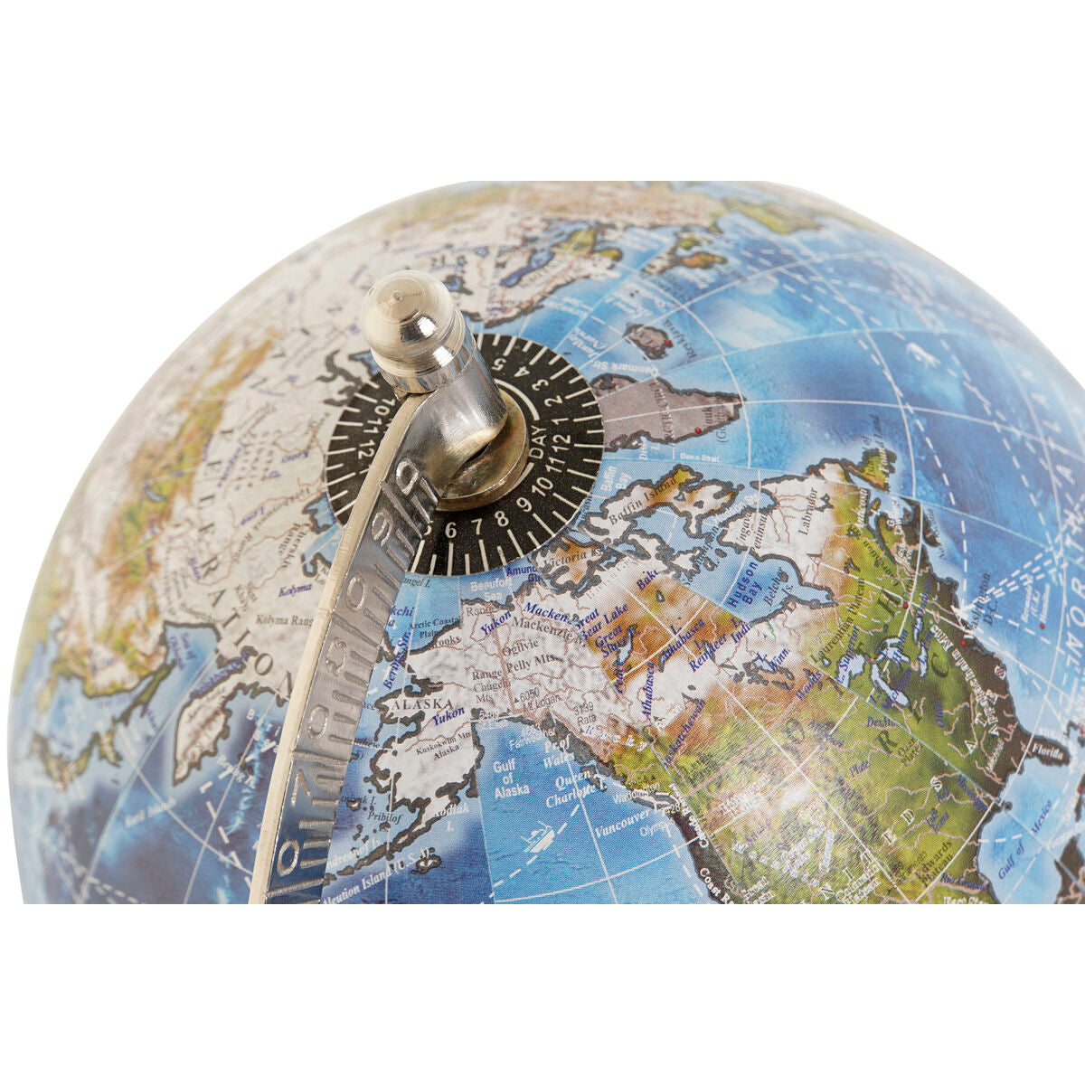 Glob Pământesc Home ESPRIT Albastru Maro PVC Lemn de mango 14 x 12 x 20 cm - Birou și papetărie, Material școlar și educațional