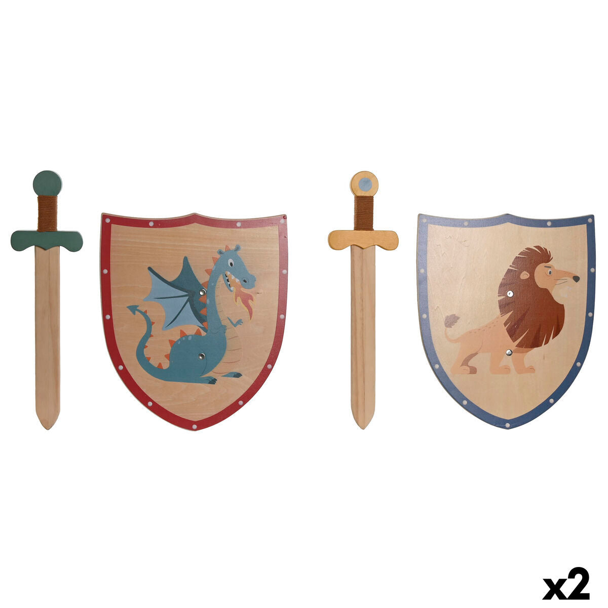 Spadă de Jucărie Home ESPRIT 28 x 0,5 x 33,5 cm (2 Unități) - Jucarii si jocuri, Jocuri și accesorii