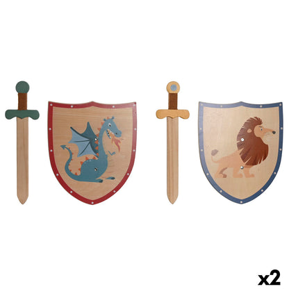 Spadă de Jucărie Home ESPRIT 28 x 0,5 x 33,5 cm (2 Unități) - Jucarii si jocuri, Jocuri și accesorii