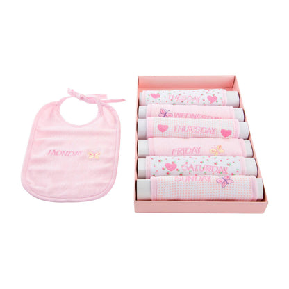 Set de Bavețele Home ESPRIT Albastru Roz Bumbac 19 x 29 x 3 cm (4 Unități) - Bebelus, Alăptarea și hrănirea