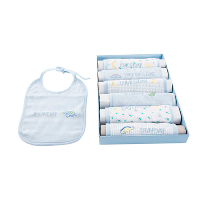 Set de Bavețele Home ESPRIT Albastru Roz Bumbac 19 x 29 x 3 cm (4 Unități) - Bebelus, Alăptarea și hrănirea