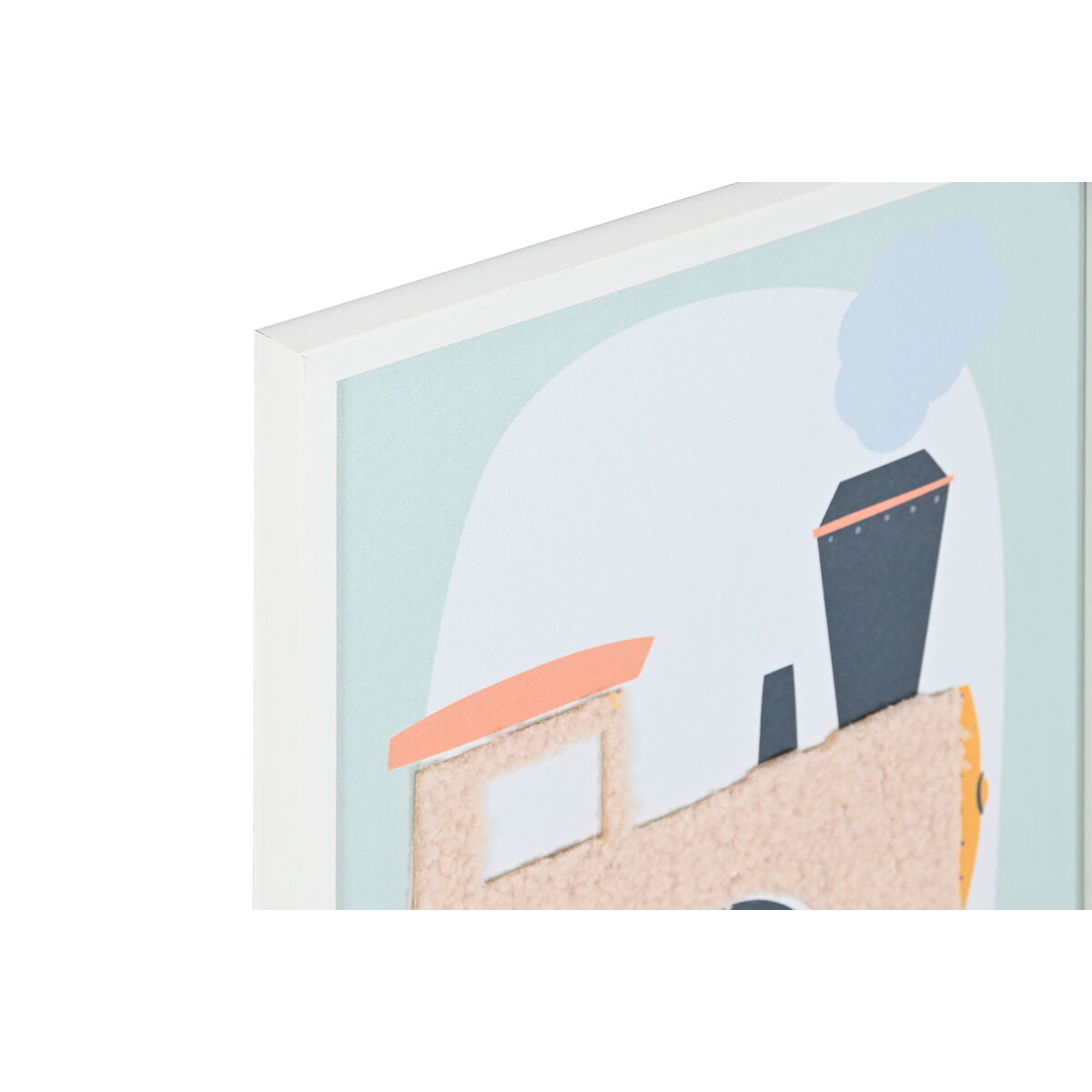 Tablou Home ESPRIT Galben Albastru Pânză 30 x 1,8 x 40 cm (4 Unități) - Acasă și bucătărie, Decorațiune interioară