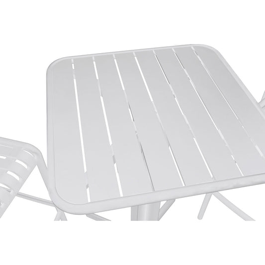 Set de Masă cu 2 Scaune Home ESPRIT Alb Metal polipropilenă 60 x 60 x 102 cm - Acasă și bucătărie, Mobilă