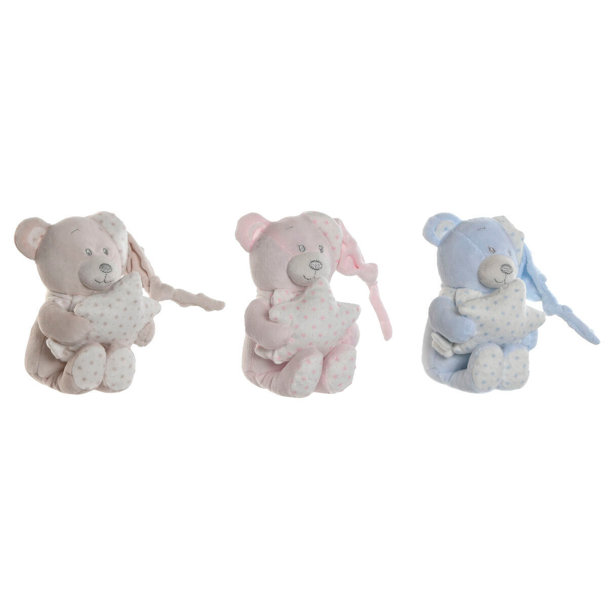 Jucărie de Pluș Home ESPRIT Albastru Bej Roz Poliester 20 x 10 x 15 cm (3 Unități) - Jucarii si jocuri, Jucării de pluș